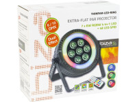 Ibiza Projetor PAR C/ 7 Leds 6W RGBW 1 Anel LED DMX Ibiza Projetor PAR C/ 7 Leds 6W RGBW 1 Anel LED DMX